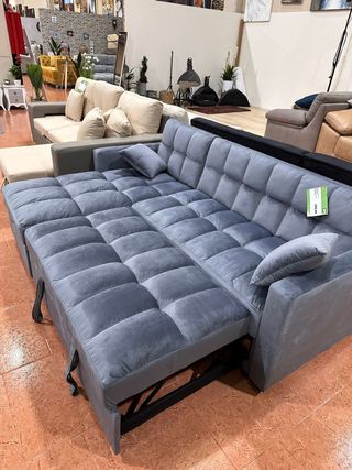 Sofá Cama Gris con Arcón