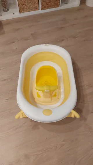 Bañera bebé plegable y cojín
