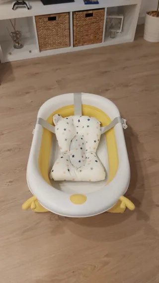 Bañera bebé plegable y cojín