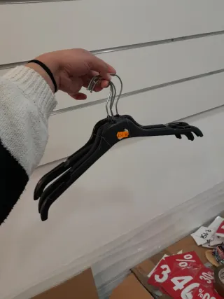 Perchas para pantalones negras (pack)