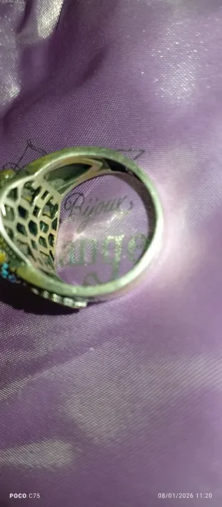 Anillo Plata Hombre Azul Precioso