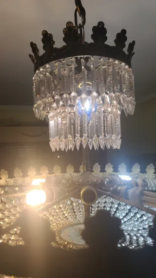 Lámpara de araña de cristal