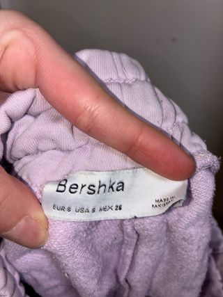 Pantalones cortos chándal mujer morado