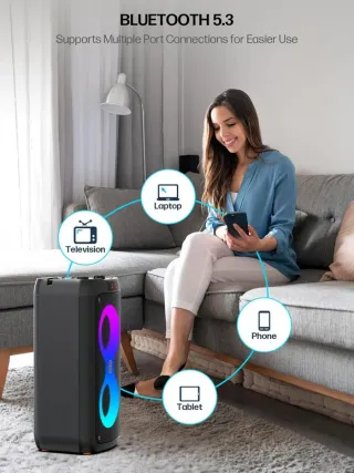 Altavoz grande Karaoke Bluetooth 120w