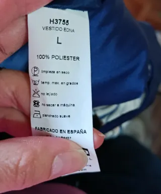 Vestido de fiesta azul y dorado