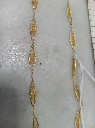 Collana vintage oro e rosso