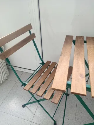 Mesa y 2 Sillas Jardín Ikea