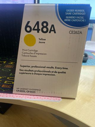 Tóner HP 648A Amarillo LaserJet CE262A