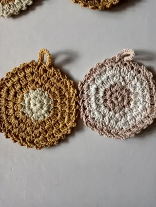 Set 4 presine fatte a mano