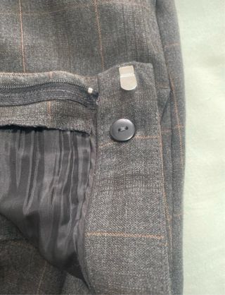 Pantalón de vestir Zara cuadros gris