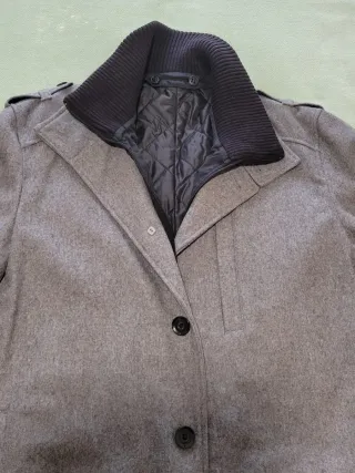 ABRIGO DE PAÑO GRIS DE HOMBRE SPRINGFIELD TALLA XL