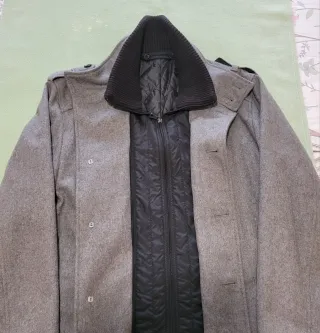 ABRIGO DE PAÑO GRIS DE HOMBRE SPRINGFIELD TALLA XL