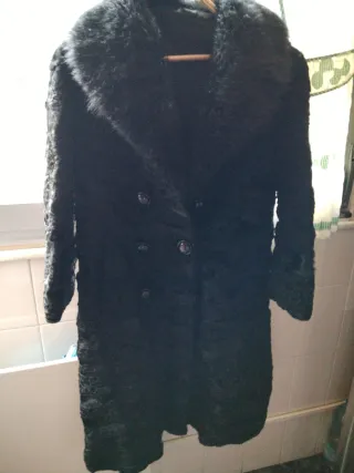 Abrigo ASTRACAN Negro Mujer