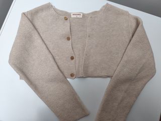 Chaqueta corta niña beige