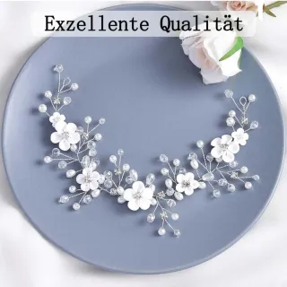 Tocado Novia Flores y Perlas