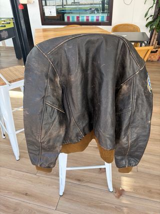 Cazadora Schott Piel Marrón Talla L