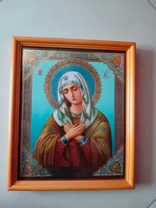 Icono Quadro Madonna con cornice in legno