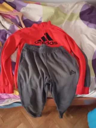 Chándal Adidas Rojo y Gris