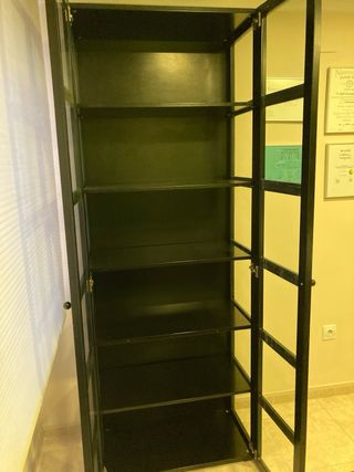 Vitrina cristal y madera