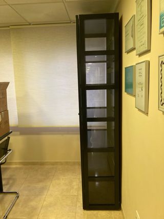 Vitrina cristal y madera