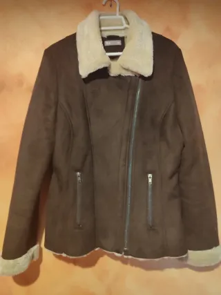 Cazadora Borreguito Marrón Talla M