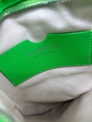 Bolso de piel Audette Beige y Verde