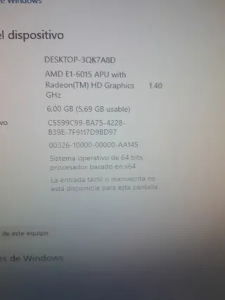 HP TODO EN UNO AMD E1-6015