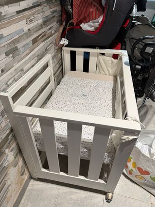 Cuna colecho madera blanca