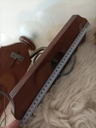 2 Apliques de pared madera y cristal