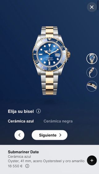 Rolex Submariner Date Acero y Oro esfera Azul