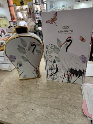 Vaso L'Infinito in porcellana con oro zecchino