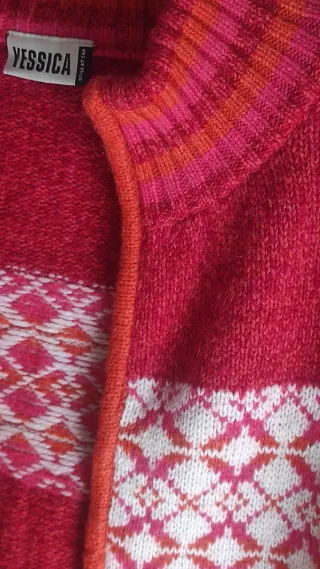 Chaqueta JESSICA lana rosa y roja