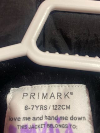 Abrigo negro niña 6/7 años