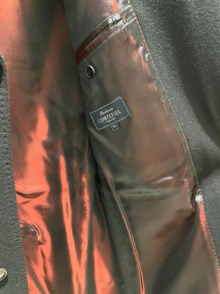 Abrigo Cortefiel Negro Hombre.