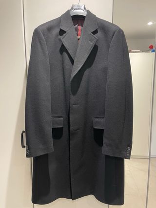 Abrigo Cortefiel Negro Hombre.