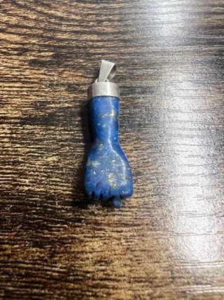 Colgante Mano Plata de Ley 925 mm y Lapislázuli