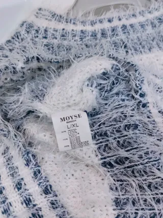 Jersey punto peluche rayas.