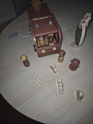 Camión de bomberos de madera para niños, simbolico