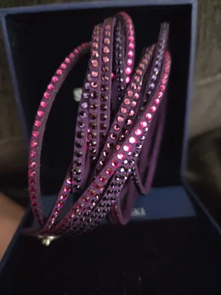 Pulsera Swarovski Morada y Rosa