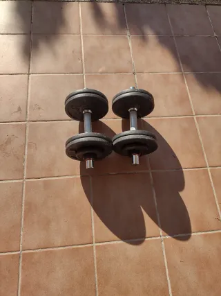 Mancuernas ajustables(2unidades 11kg cada una)