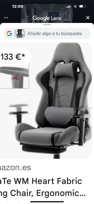 Silla Gaming Ergonómica Negra y Gris