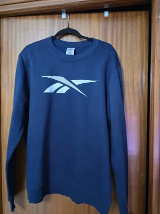 Reebok Sudadera Azul Cuello Redondo