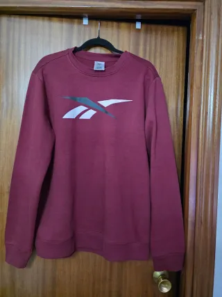 Reebok Sudadera Azul Cuello Redondo