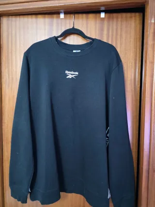 Reebok Sudadera Azul Cuello Redondo