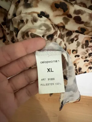 Blusa Beige y Marrón Talla XL