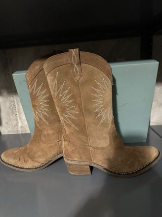 Botas Bosanova Piel Serraje Taupe Talla 39
