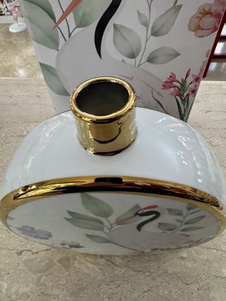 Vaso L'Infinito in porcellana e oro 25cm