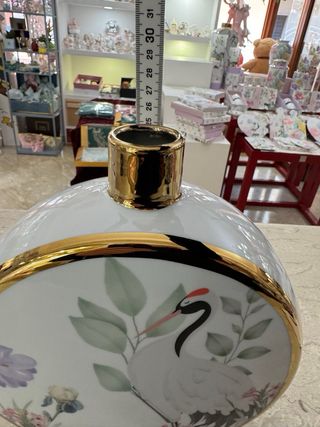 Vaso L'Infinito in porcellana e oro 25cm