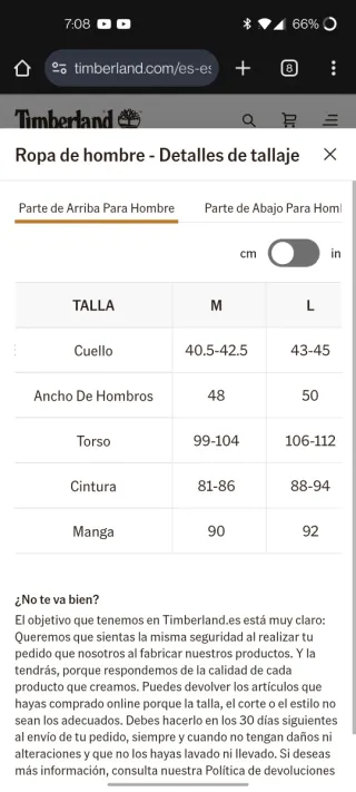Cazadora Piel Timberland Hombre Talla L