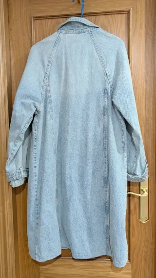 Chaqueta larga vaquera oversize